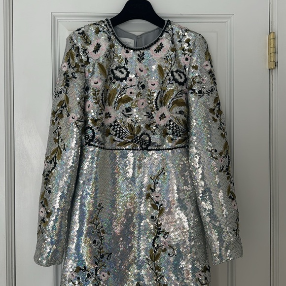 NEW Giambattista Valli Floral sequined embroidered gown Sz 44 - Picture 5 of 17